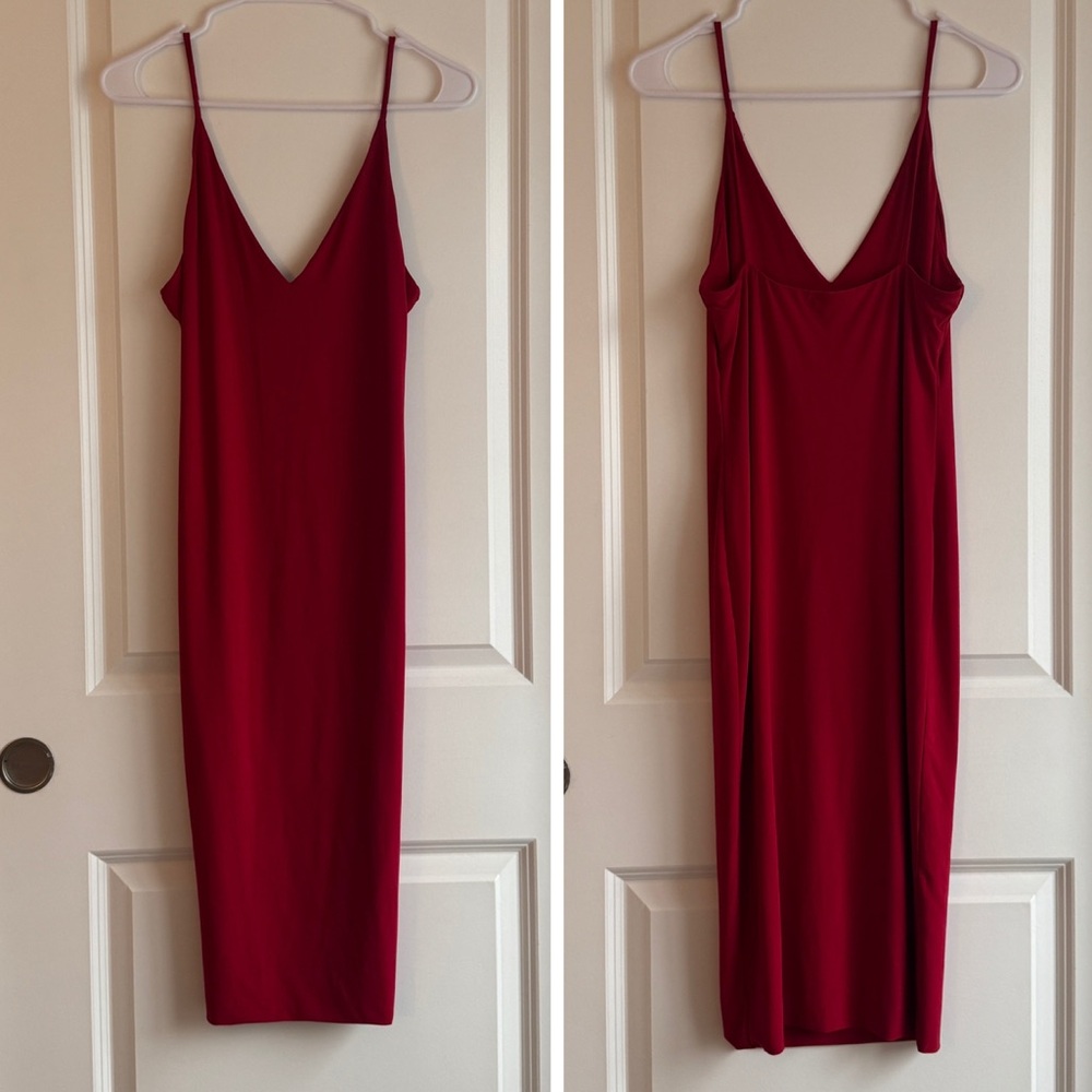 Fashion Nova red midi dress - Picture 2 of 6